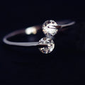 Silver Zircon Open Ring for Women – Anti-Allergy Adjustable Fashion Ring