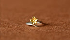 Simple Flower Plain Silver & Gold Ring for Women – Adjustable Fashion Ring