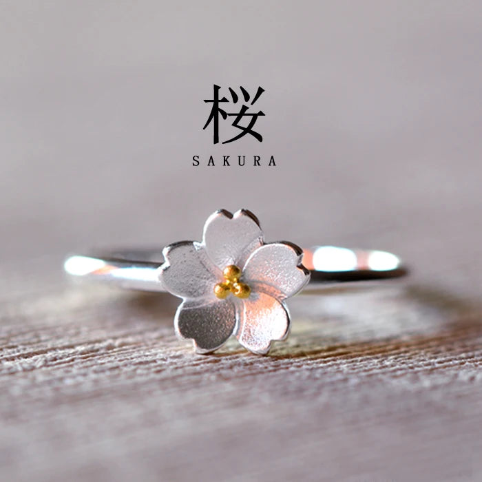 Gold & Silver Plated Flower Ring for Women – Adjustable Floral Fashion Ring