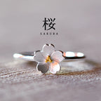 Gold & Silver Plated Flower Ring for Women – Adjustable Floral Fashion Ring
