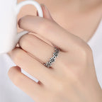 925 Silver Vintage Flower Open Ring for Women – Wedding Engagement & Anniversary Gift Ring