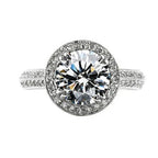 Circular Zircon Copper Open Ring for Women – Sparkling Adjustable Fashion Ring