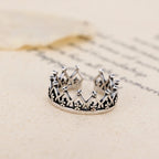 Bohemian Crown Antique Ring for Women & Men – Gothic Punk Silver Ring