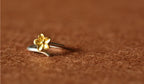 Simple Flower Plain Silver & Gold Ring for Women – Adjustable Fashion Ring