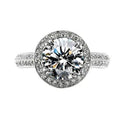 Circular Zircon Copper Open Ring for Women – Sparkling Adjustable Fashion Ring