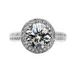 Circular Zircon Copper Open Ring for Women – Sparkling Adjustable Fashion Ring