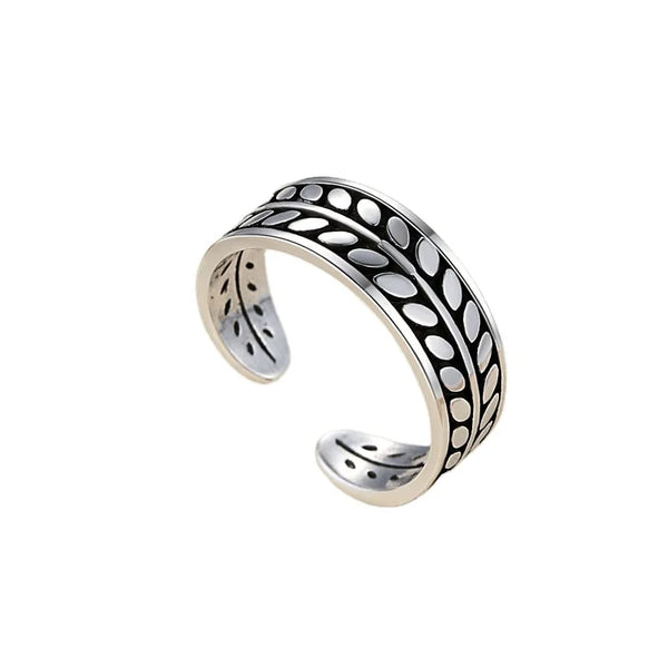 Retro Vintage Open Ring for Women – Invisible Setting Wedding & Engagement Silver Ring