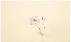 925 Silver Cherry Blossom Handmade Flower Ring – Pink Floral Ring for Women
