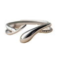 925 Sterling Silver Snake Open Ring – Gothic European Style Adjustable Ring for Men & Women