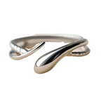 925 Sterling Silver Snake Open Ring – Gothic European Style Adjustable Ring for Men & Women