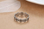 925 Silver Vintage Flower Open Ring for Women – Wedding Engagement & Anniversary Gift Ring