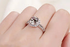 Circular Zircon Copper Open Ring for Women – Sparkling Adjustable Fashion Ring