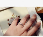 925 Silver Open Leaf Ring with Zircon for Women – Vintage Nature-Inspired Adjustable Ring