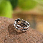Vintage Fish Silver Open Ring for Women – Adjustable Resizable Nature-Inspired Ring