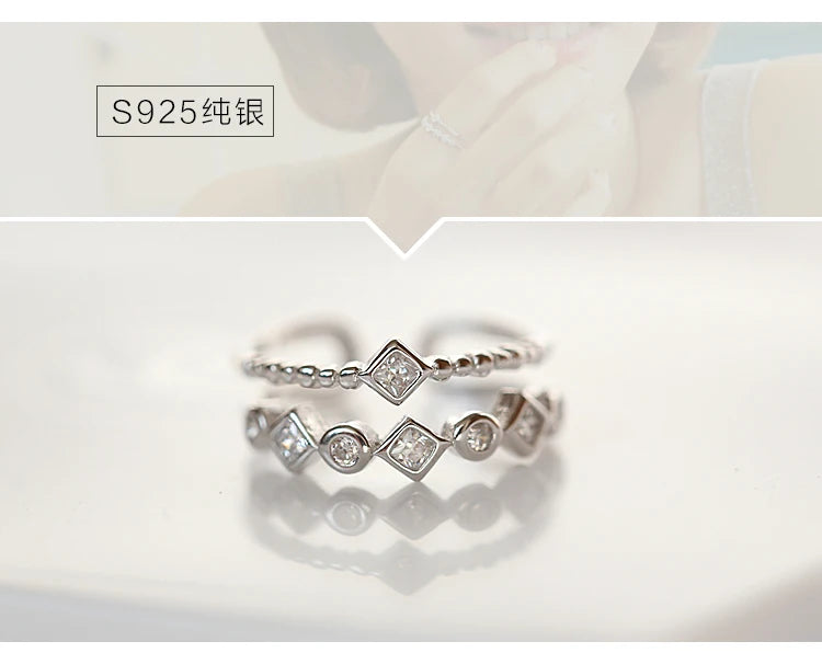 Silver & Rose Gold Open Adjustable Ring for Women – Classic Daily Wear Fashion Ring