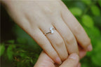 Silver Zircon Open Ring for Women – Anti-Allergy Adjustable Fashion Ring
